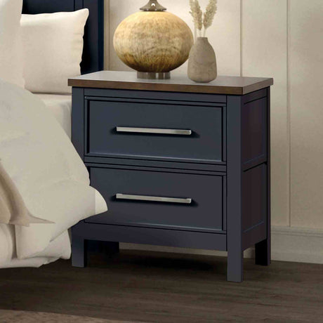 Pinetop Blue/Dark Brown 5-Piece Twin Bedroom Set from Furniture of America - Luna Furniture