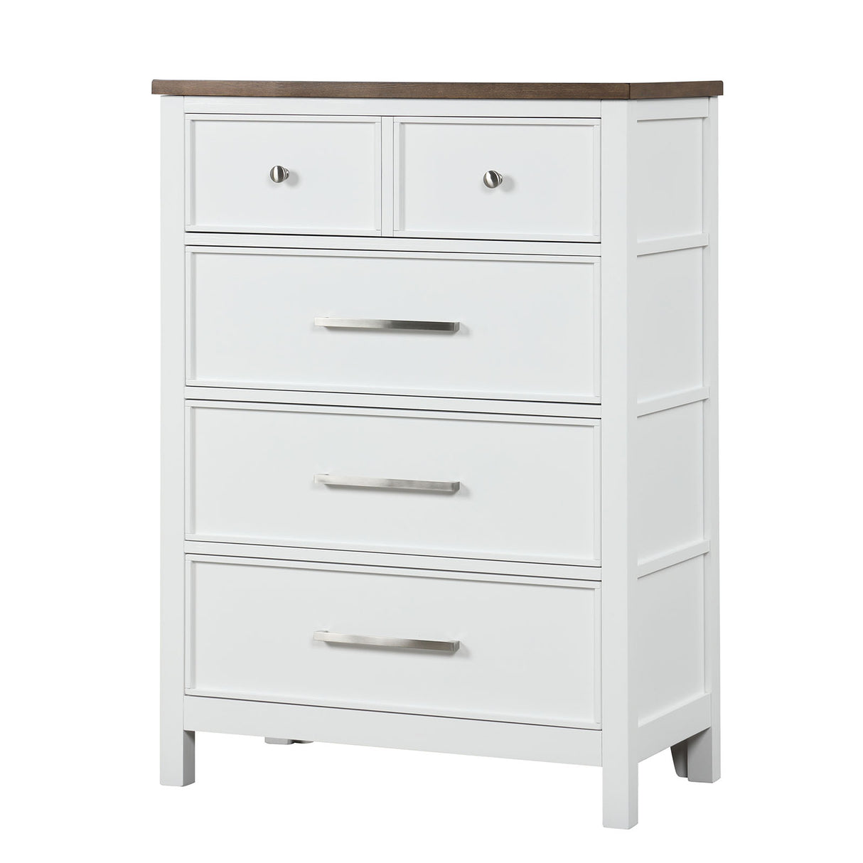 Pinetop White/Dark Brown Chest from Furniture of America - Luna Furniture