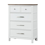 Pinetop White/Dark Brown Chest from Furniture of America - Luna Furniture