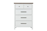 Pinetop White/Dark Brown Chest from Furniture of America - Luna Furniture