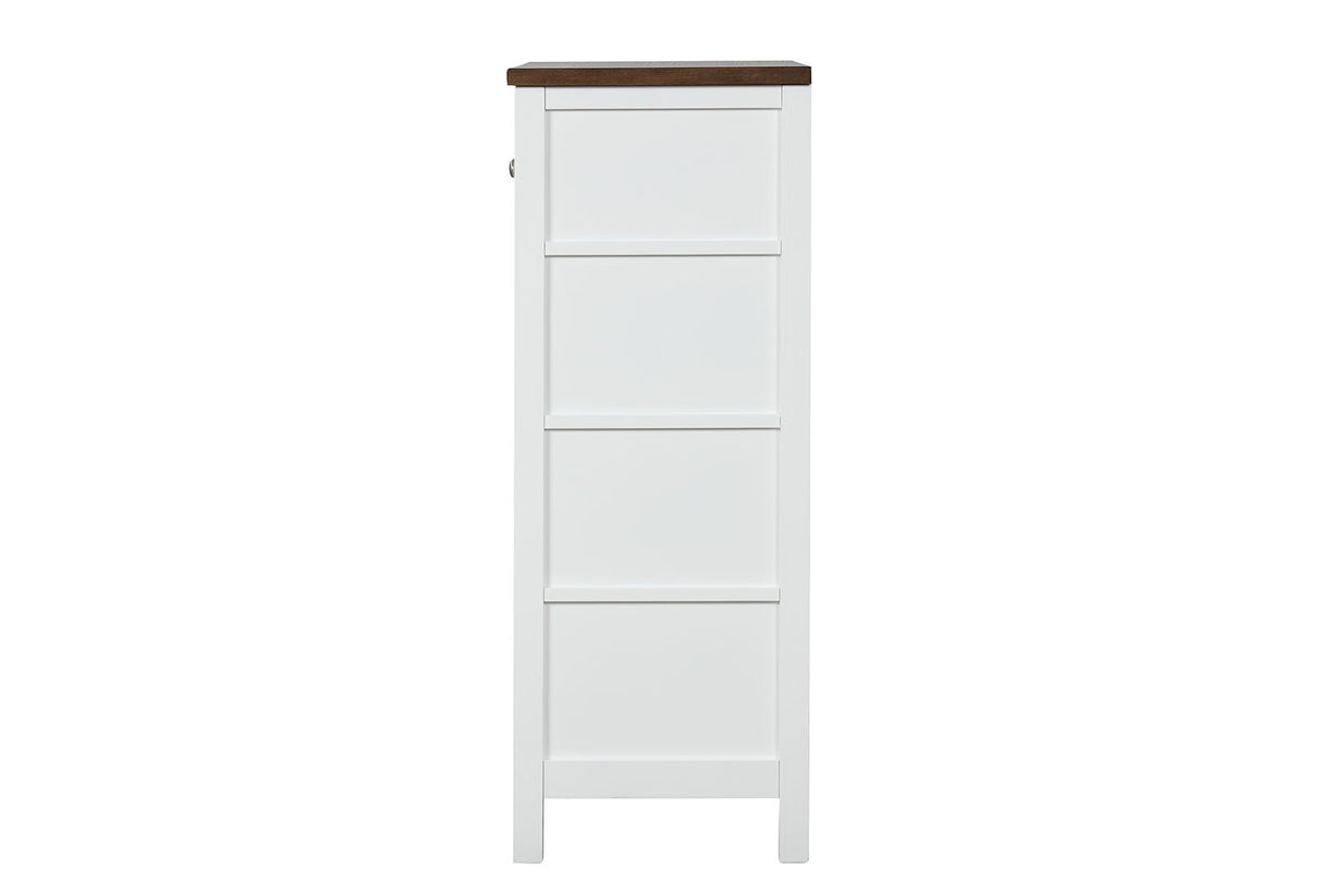 Pinetop White/Dark Brown Chest from Furniture of America - Luna Furniture