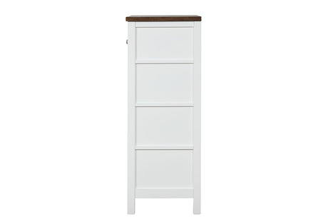 Pinetop White/Dark Brown Chest from Furniture of America - Luna Furniture