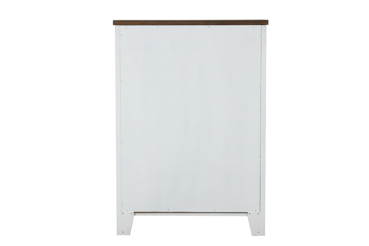 Pinetop White/Dark Brown Chest from Furniture of America - Luna Furniture