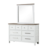 Pinetop White/Dark Brown Dresser from Furniture of America - Luna Furniture