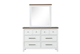 Pinetop White/Dark Brown Dresser from Furniture of America - Luna Furniture