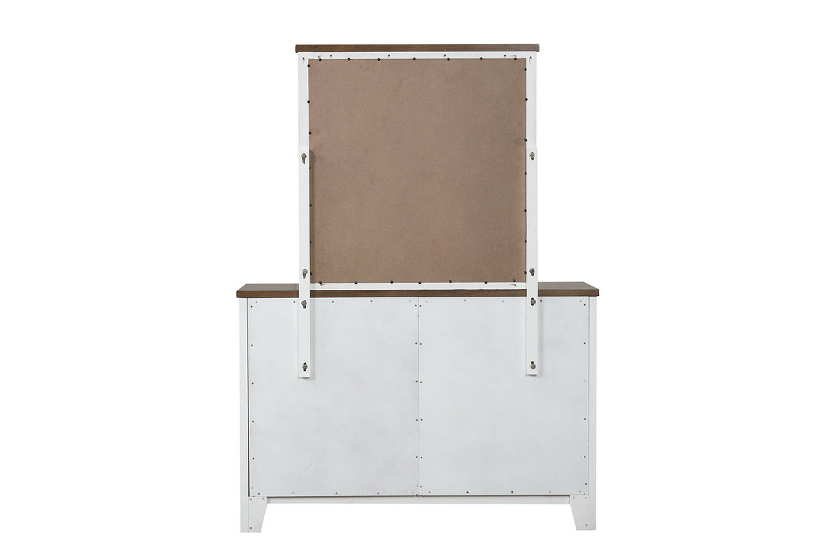 Pinetop White/Dark Brown Dresser from Furniture of America - Luna Furniture
