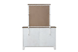Pinetop White/Dark Brown Dresser from Furniture of America - Luna Furniture