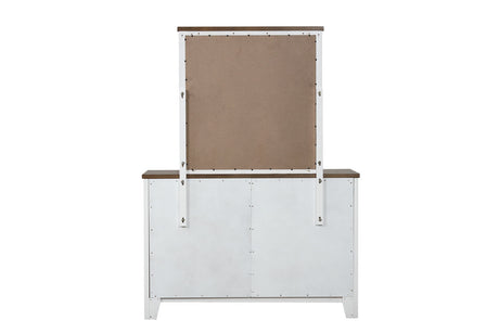 Pinetop White/Dark Brown Dresser from Furniture of America - Luna Furniture