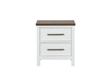 Pinetop White/Dark Brown Nightstand from Furniture of America - Luna Furniture