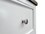 Pinetop White/Dark Brown Nightstand from Furniture of America - Luna Furniture
