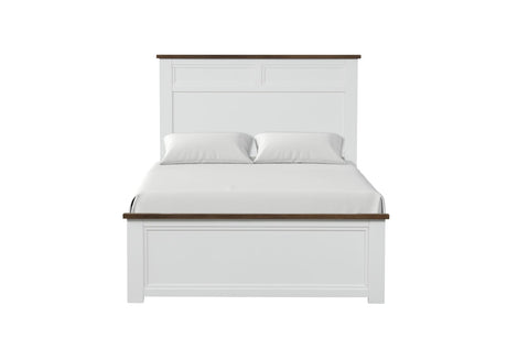 Pinetop White/Dark Brown Twin Bed from Furniture of America - Luna Furniture
