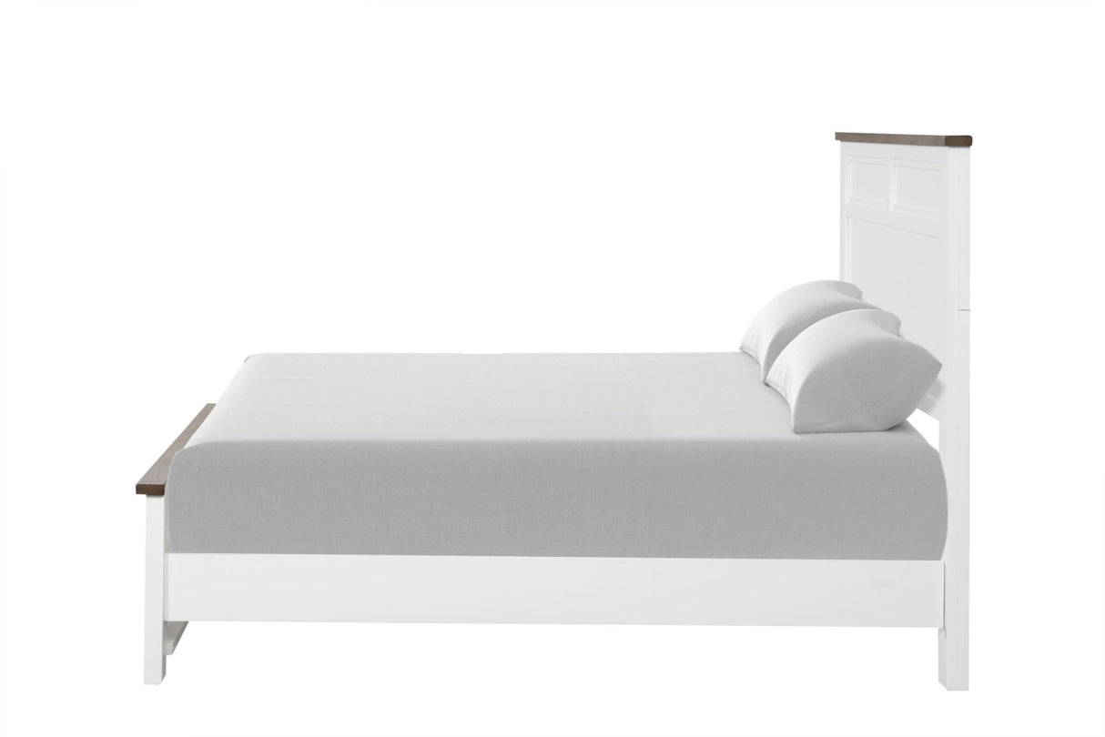 Pinetop White/Dark Brown Twin Bed from Furniture of America - Luna Furniture