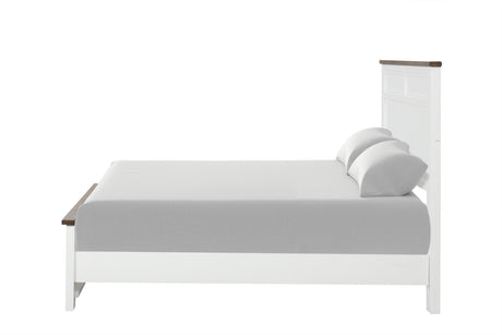 Pinetop White/Dark Brown Twin Bed from Furniture of America - Luna Furniture