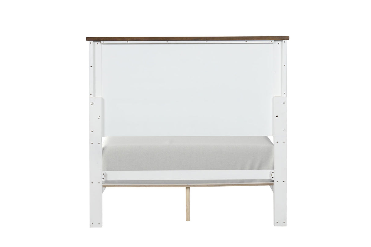 Pinetop White/Dark Brown Twin Bed from Furniture of America - Luna Furniture