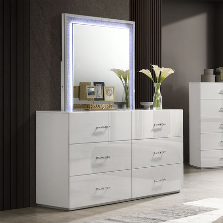 Stoholm White 5-Piece Queen Bedroom Set from Furniture of America - Luna Furniture