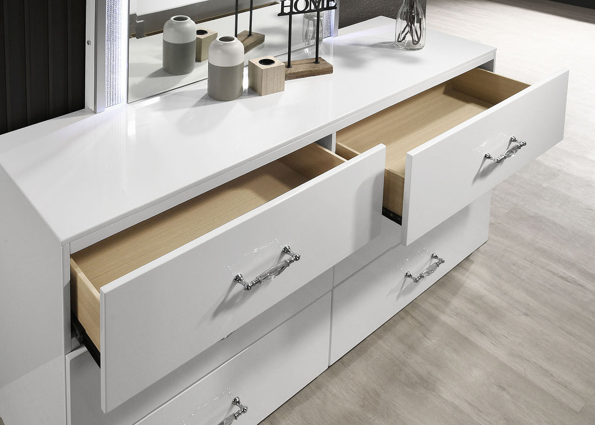 Stoholm White 4-Piece Queen Bedroom Set from Furniture of America - Luna Furniture
