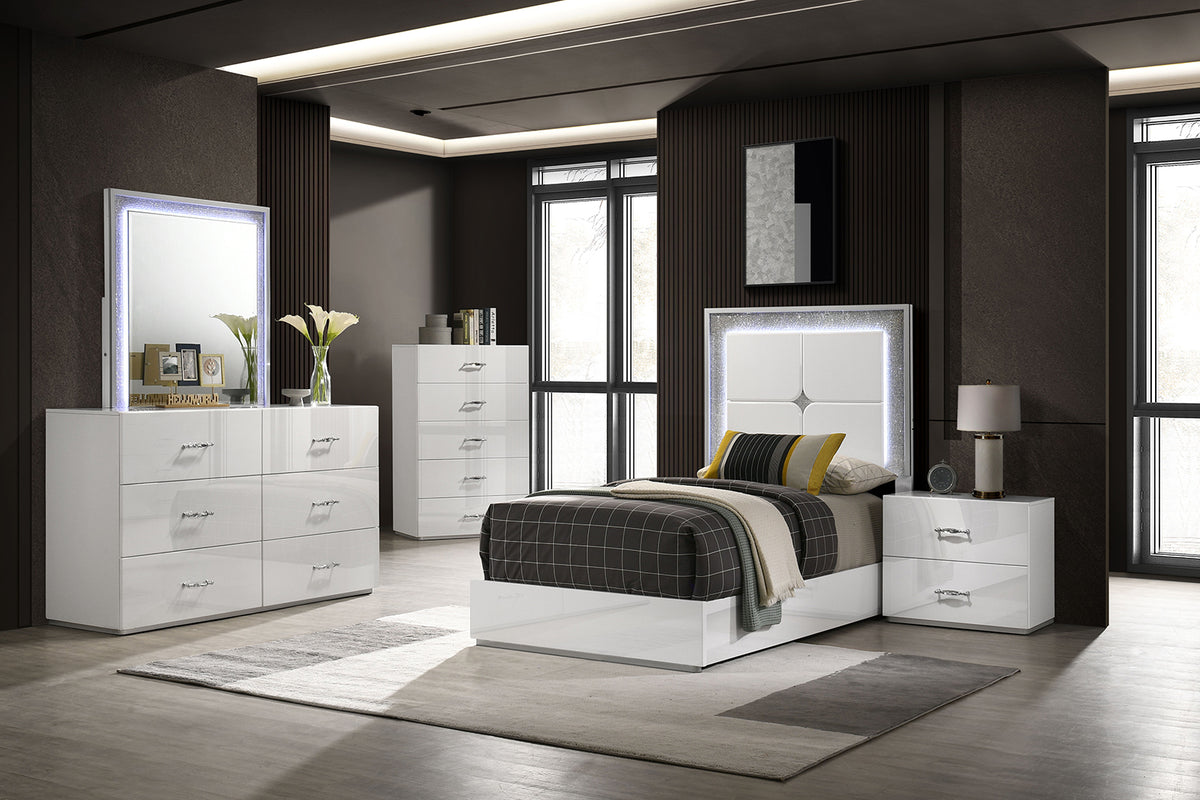 Stoholm White Bed Full from Furniture of America - Luna Furniture