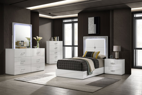 Stoholm White 4-Piece Twin Bedroom Set