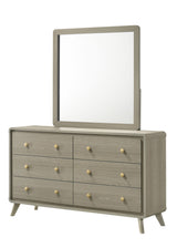 Rainier Gray 5 Pc Queen Bedroom Set (Upholstered HB) from Furniture of America - Luna Furniture