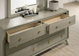 Rainier Gray 4 Pc Queen Bedroom Set from Furniture of America - Luna Furniture