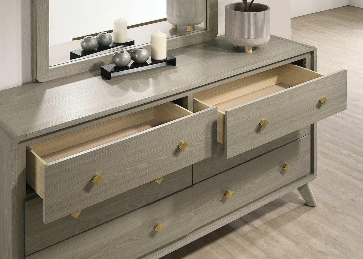 Rainier Gray 4 Pc Queen Bedroom Set from Furniture of America - Luna Furniture