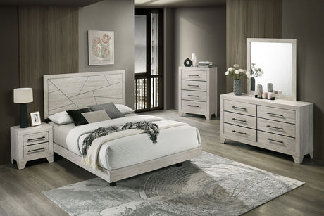 Dubuque Light Gray 5-Piece Queen Bedroom Set from Furniture of America - Luna Furniture