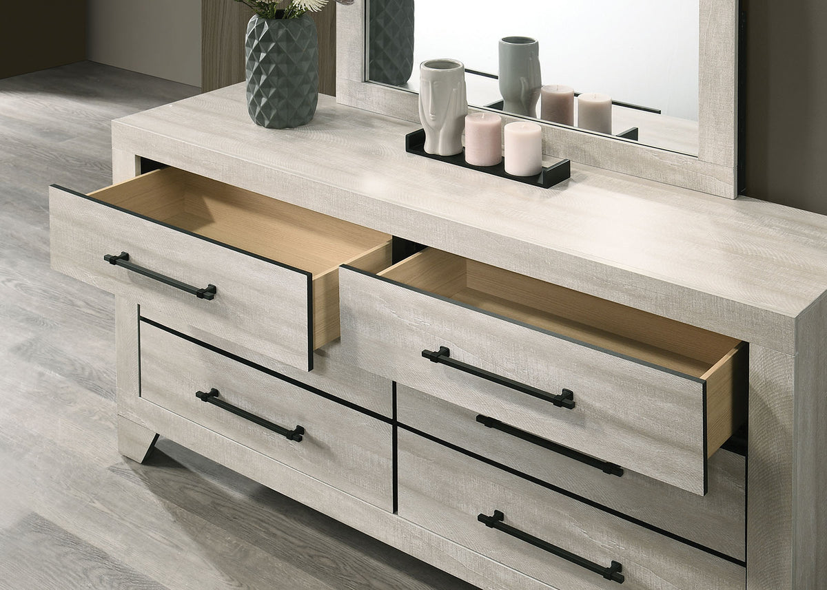 Dubuque Light Gray 5 Pc Queen Bedroom Set from Furniture of America - Luna Furniture