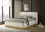 Whitman White/Natural Oak Bed Queen from Furniture of America - Luna Furniture