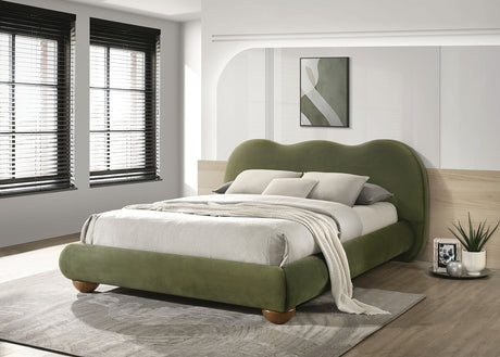 Finamore Olive Green Eastern King Bed from Furniture of America - Luna Furniture