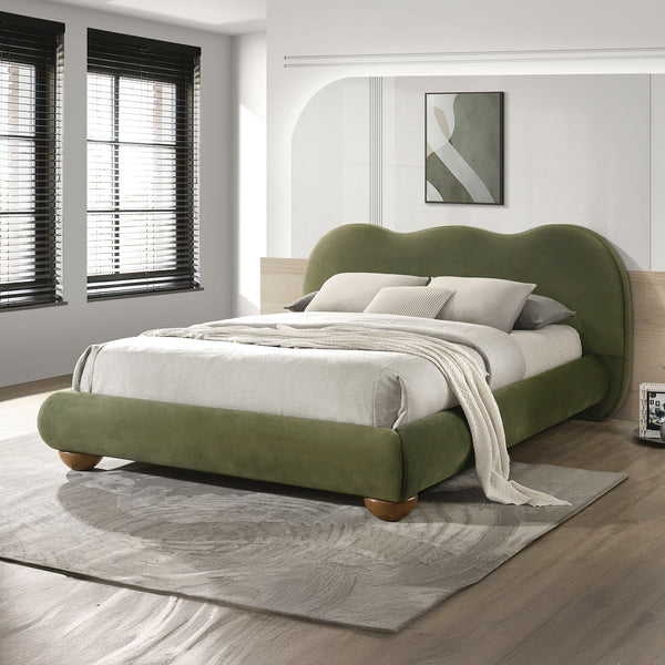 Finamore Olive Green Eastern King Bed
