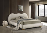 Finamore White/Natural Oak Bed E.King from Furniture of America - Luna Furniture