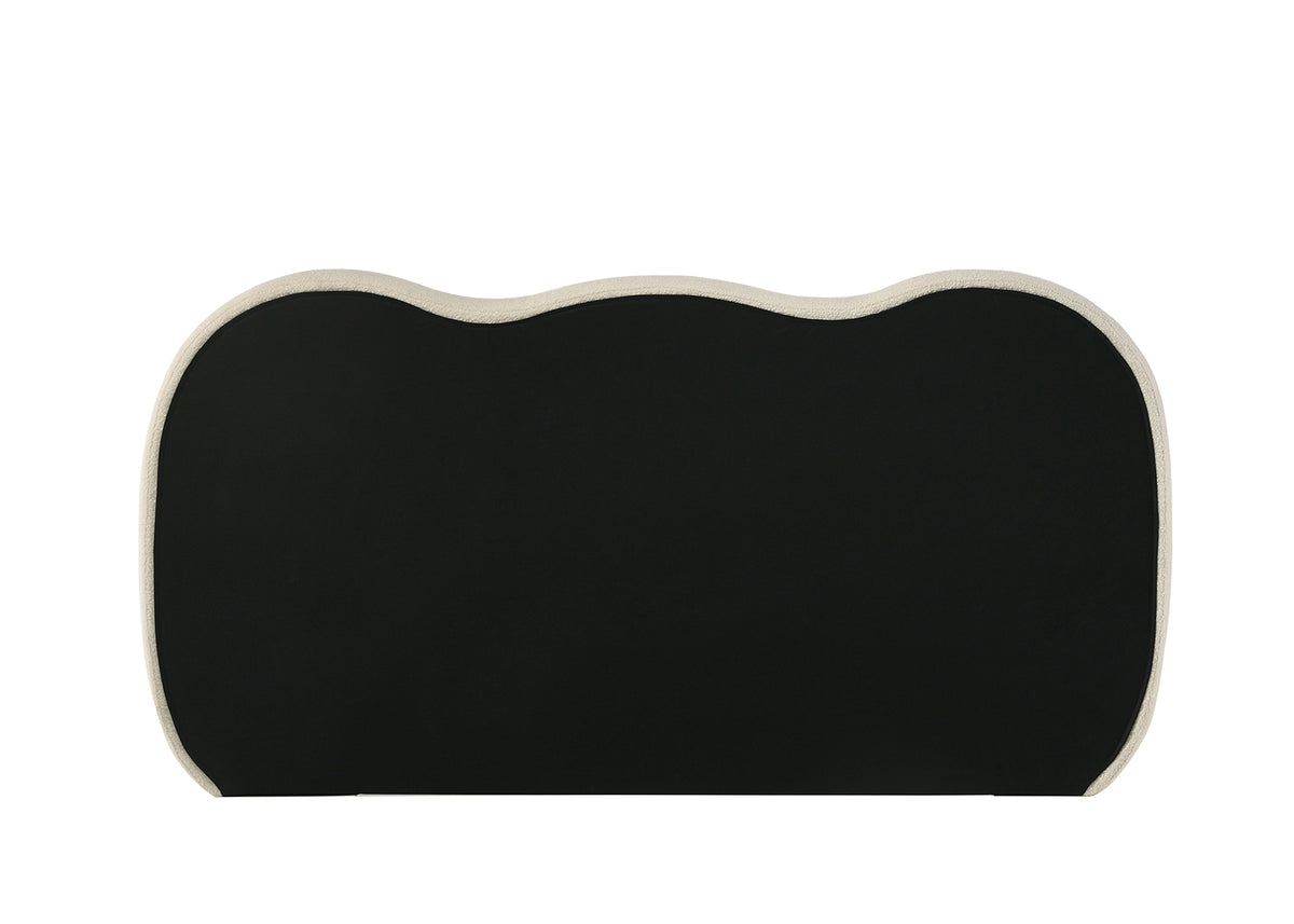 Finamore White/Natural Oak Bed E.King from Furniture of America - Luna Furniture