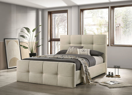 Merced Ivory Bed Eastern King Bed from Furniture of America - Luna Furniture