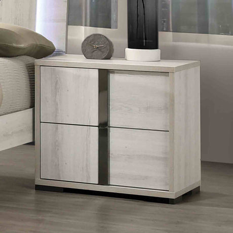 Horten White Wash Night Stand from Furniture of America - Luna Furniture