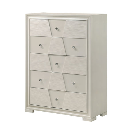 Holsted White 5-Piece Queen Bedroom Set from Furniture of America - Luna Furniture