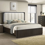 Merthyr Dark Walnut Bed Queen from Furniture of America - Luna Furniture