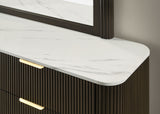 Merthyr Dark Walnut Dresser from Furniture of America - Luna Furniture