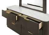 Merthyr Dark Walnut 5 Pc Queen Bedroom Set w/ Chest from Furniture of America - Luna Furniture