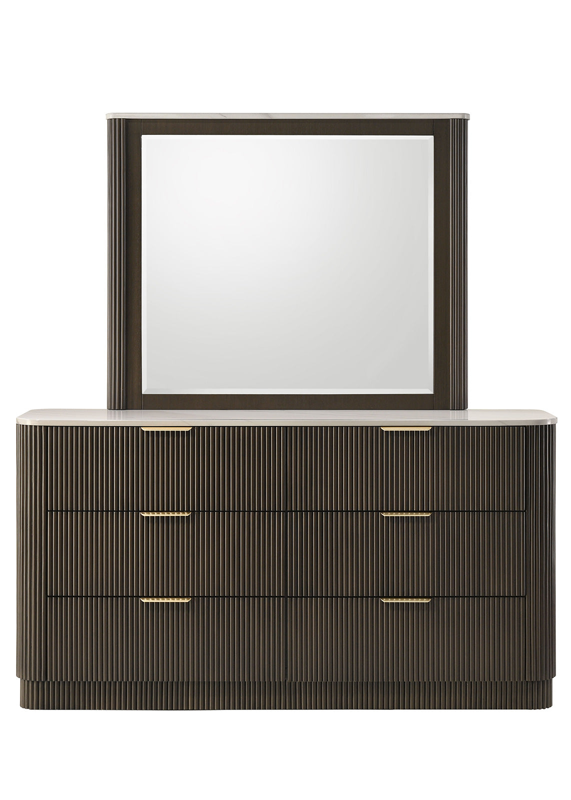Merthyr Dark Walnut 5 Pc Queen Bedroom Set w/ Chest from Furniture of America - Luna Furniture