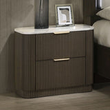 Merthyr Dark Walnut 5 Pc Queen Bedroom Set w/ Chest from Furniture of America - Luna Furniture