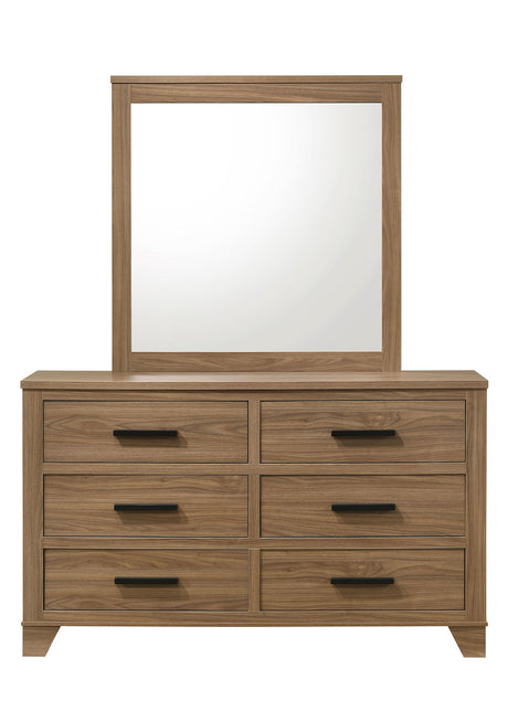 Panelli Walnut 5-Piece Queen Bedroom Set from Furniture of America - Luna Furniture
