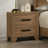 Panelli Walnut 5 Pc Queen Bedroom Set w/ Chest from Furniture of America - Luna Furniture