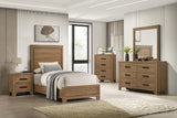 Panelli Walnut Bed Full from Furniture of America - Luna Furniture