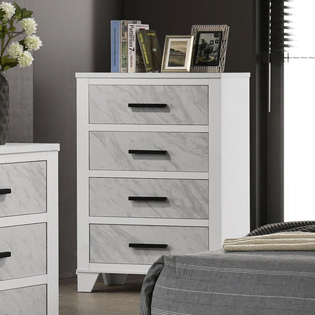 Darlene White 5-Piece Queen Bedroom Set from Furniture of America - Luna Furniture