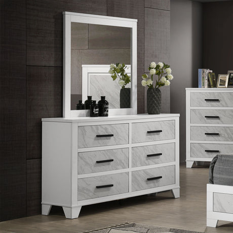 Darlene White 5-Piece Queen Bedroom Set from Furniture of America - Luna Furniture