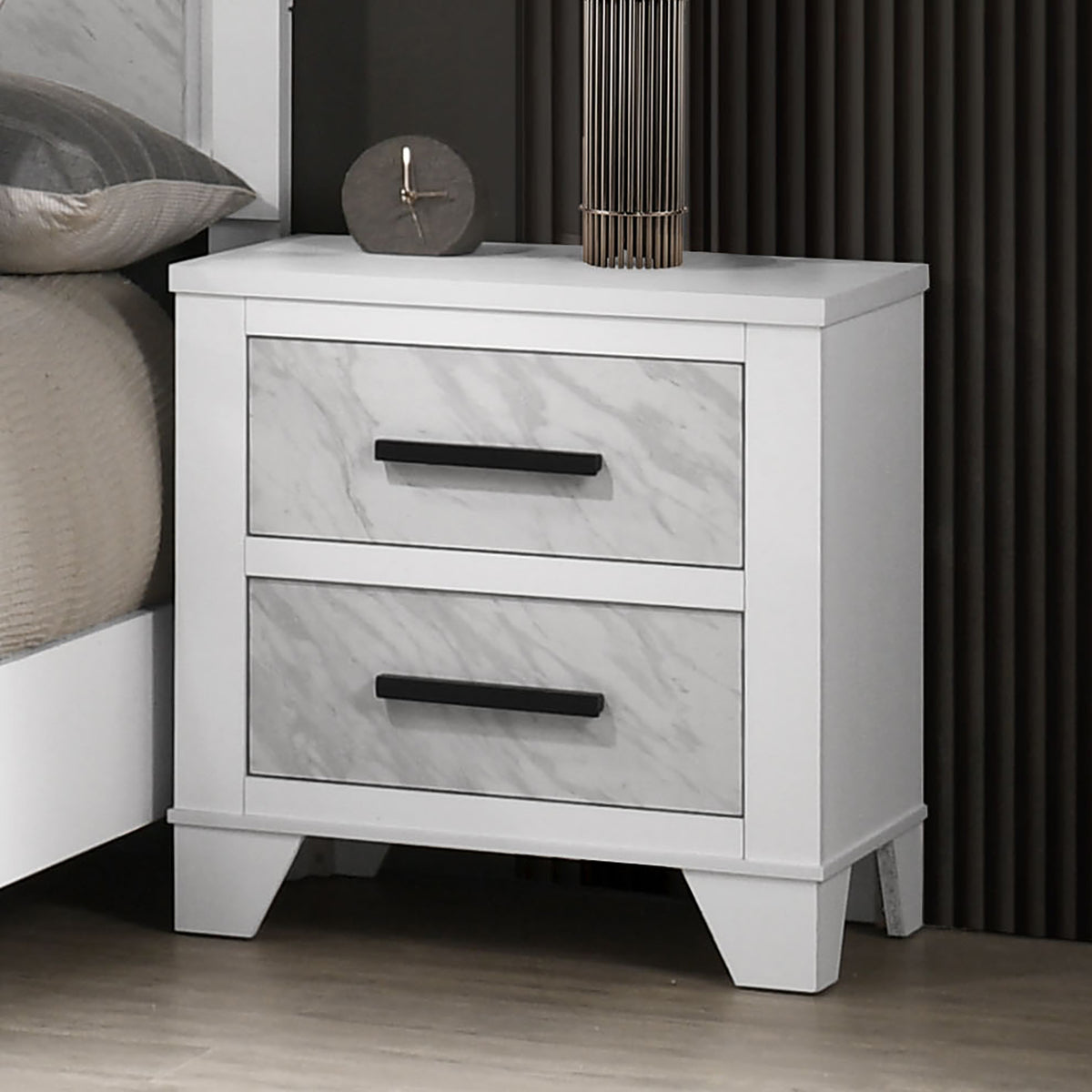 Darlene White Nightstand from Furniture of America - Luna Furniture