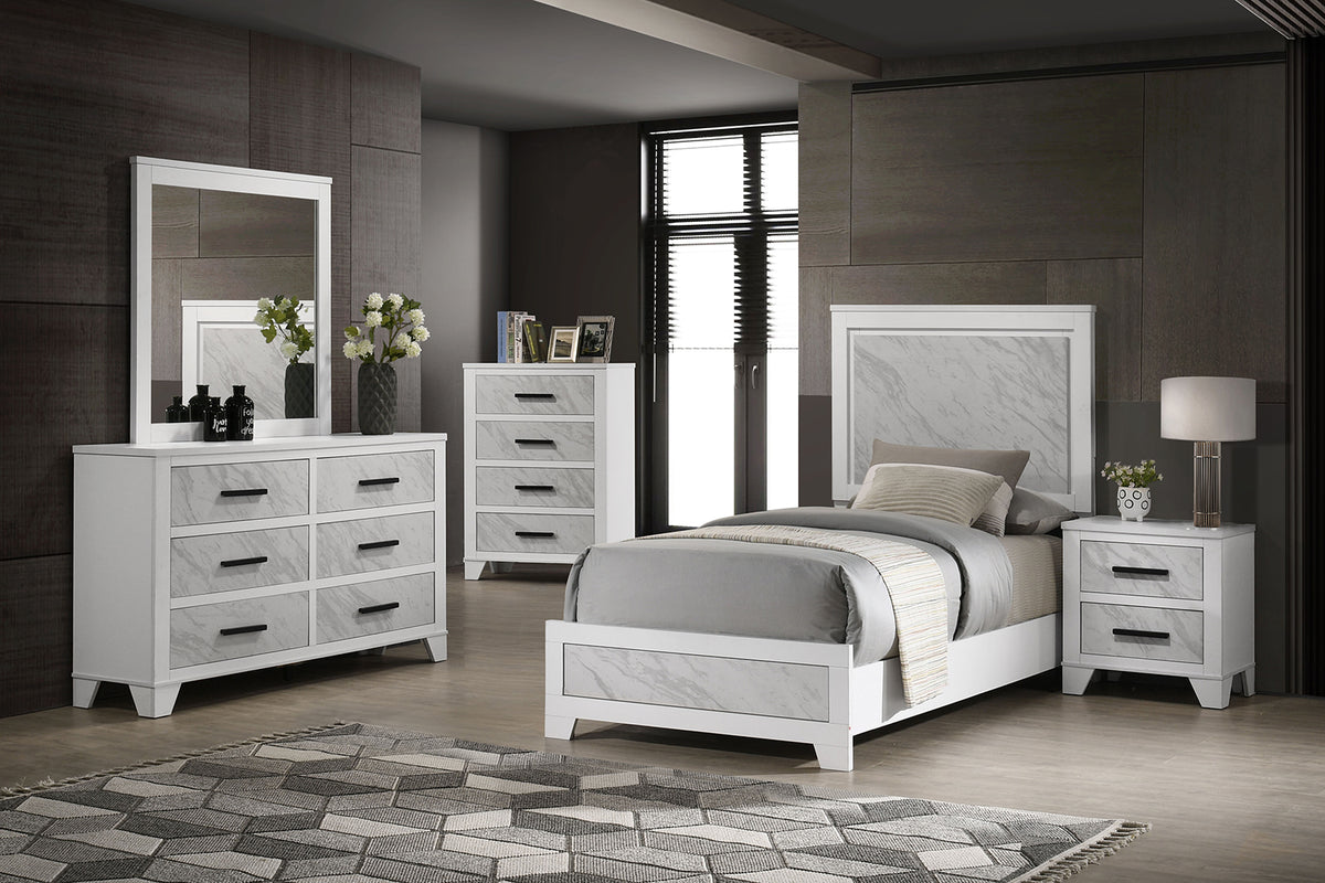 Darlene White Bed Twin from Furniture of America - Luna Furniture