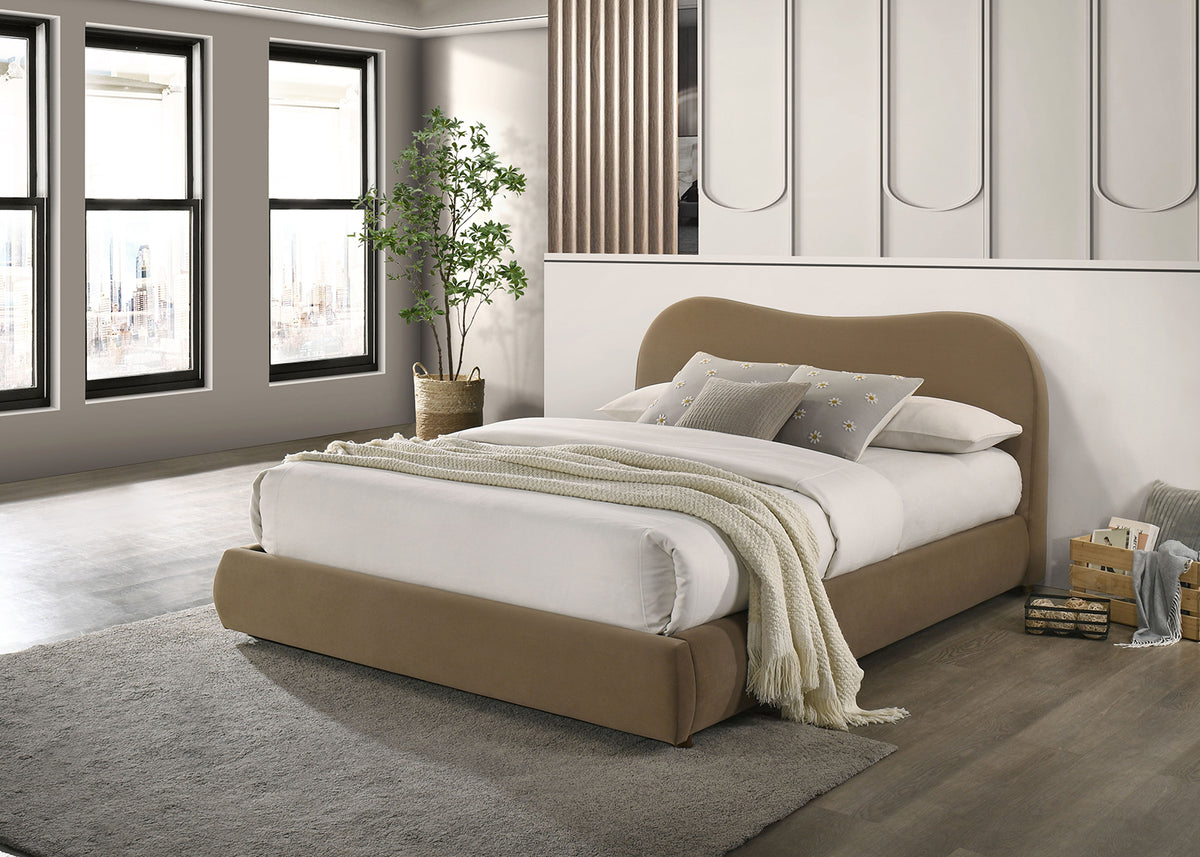 Grimsby Brown Bed E.King from Furniture of America - Luna Furniture
