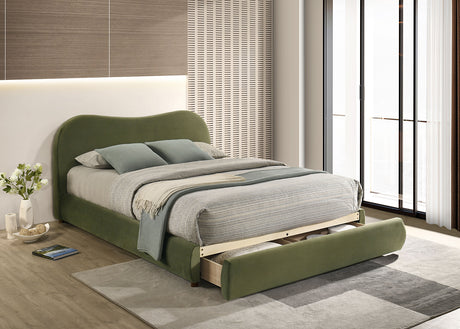 Grimsby Olive Green Eastern King Bed from Furniture of America - Luna Furniture