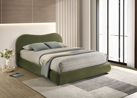 Grimsby Olive Green Eastern King Bed from Furniture of America - Luna Furniture